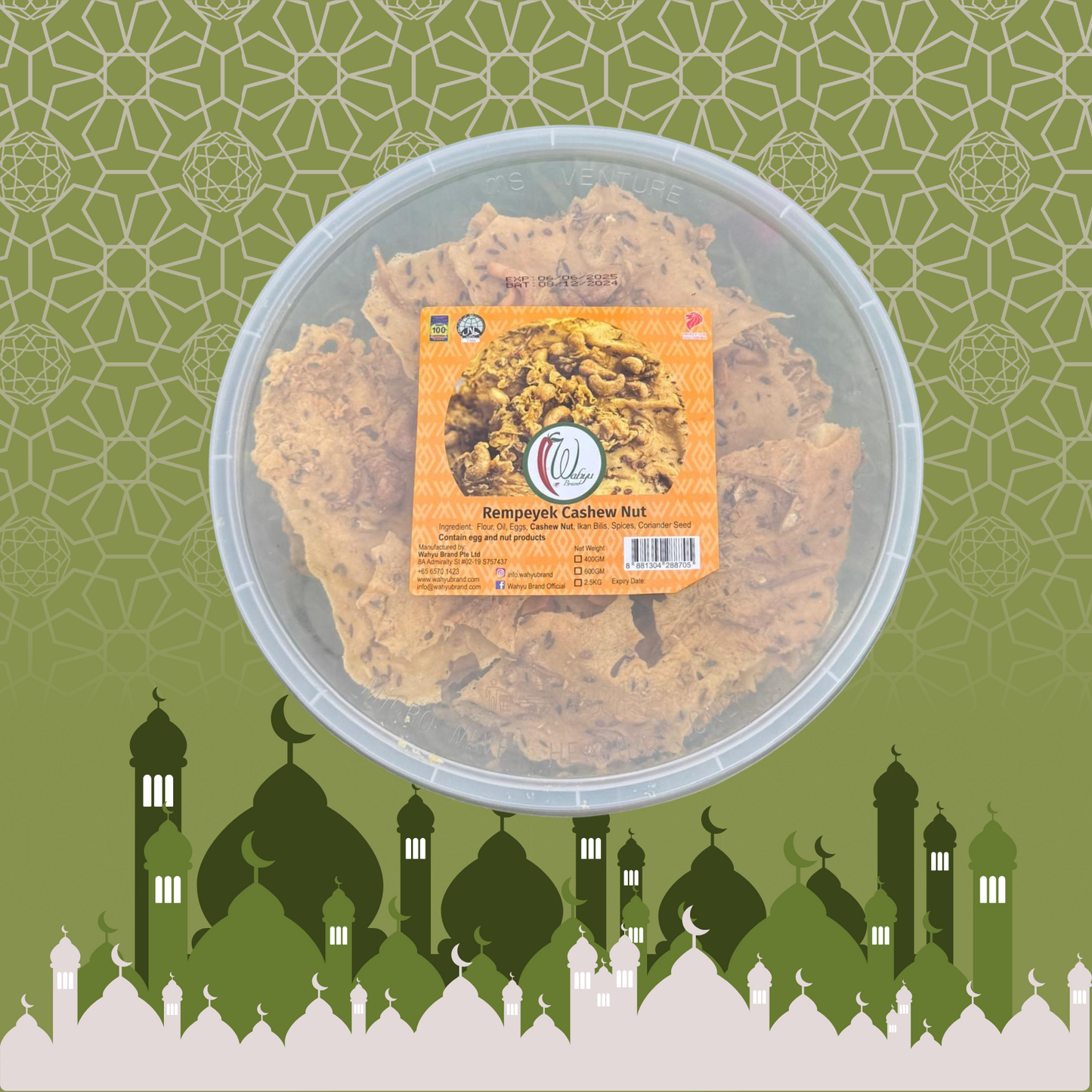 Rempeyek Cashew Nut (Gajus) 400G